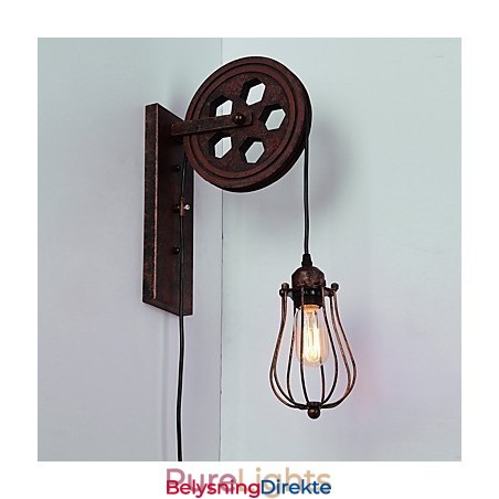 Industriell Retro Jernvegglampe Kreativ Personlighet Løftetrinsevegglampe