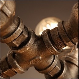 Amerikansk Industriell Vannrør Retro-Stil Wind 7-Lys Anhengslysekrone