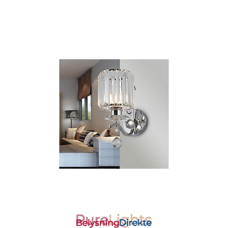 Krystall Moderne Samtids Galvanisert Opplyst Vegglampe Vegglampe
