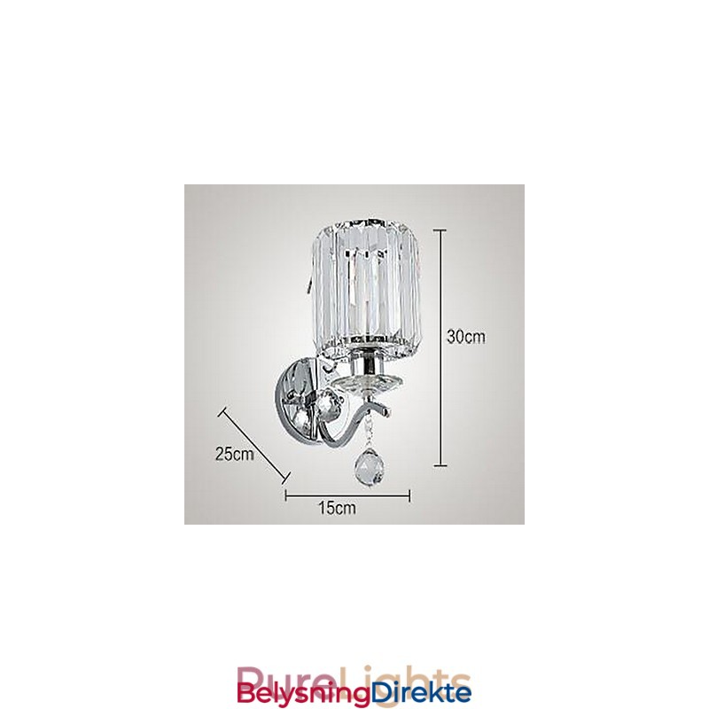 Krystall Moderne Samtids Galvanisert Opplyst Vegglampe Vegglampe