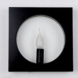 Moderne Enkel Jernkunstvegglampe Kreativ Stue Bakgrunn Hall Hodegjerde Firkantet Ramme Dekorasjon Lamper Og Lanterner