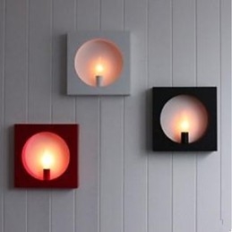 Moderne Enkel Jernkunstvegglampe Kreativ Stue Bakgrunn Hall Hodegjerde Firkantet Ramme Dekorasjon Lamper Og Lanterner