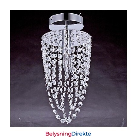 Taklamper 1 Lys Krystall Kunstnerisk Rustfritt Stålbelegg