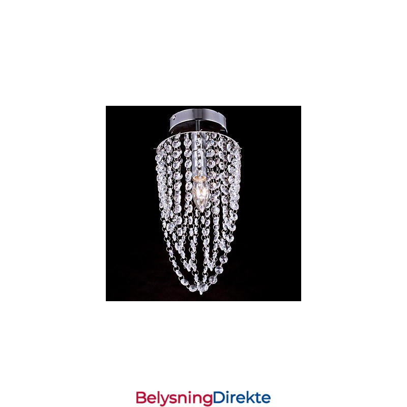 Taklamper 1 Lys Krystall Kunstnerisk Rustfritt Stålbelegg