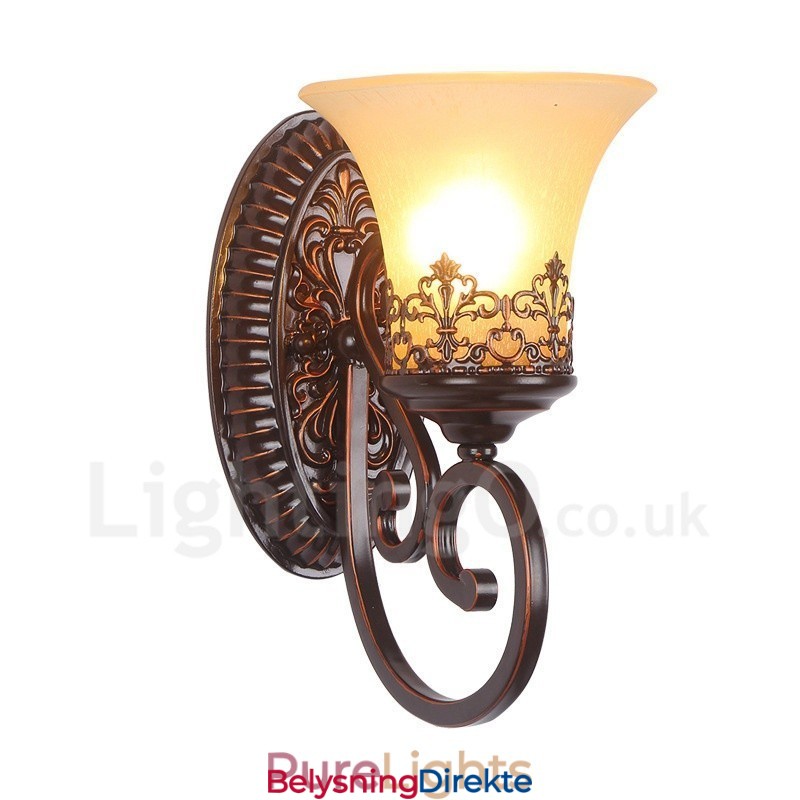 Enkelt Lys Rustikk Hytte Stue Spisestue Soverom Metall Innendørs Vegglampe