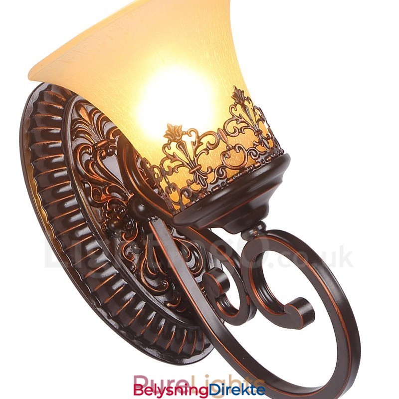 Enkelt Lys Rustikk Hytte Stue Spisestue Soverom Metall Innendørs Vegglampe