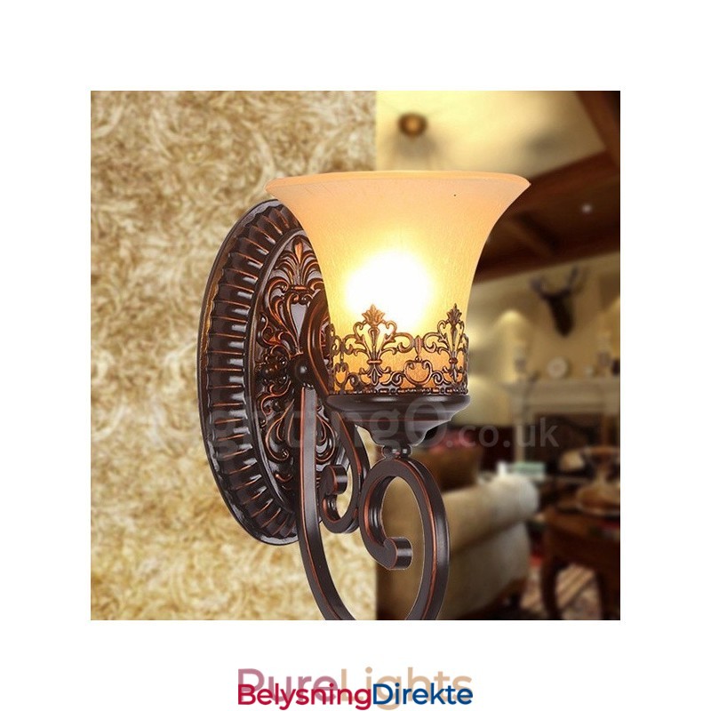 Enkelt Lys Rustikk Hytte Stue Spisestue Soverom Metall Innendørs Vegglampe