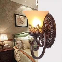 Enkelt Lys Rustikk Hytte Stue Spisestue Soverom Metall Innendørs Vegglampe