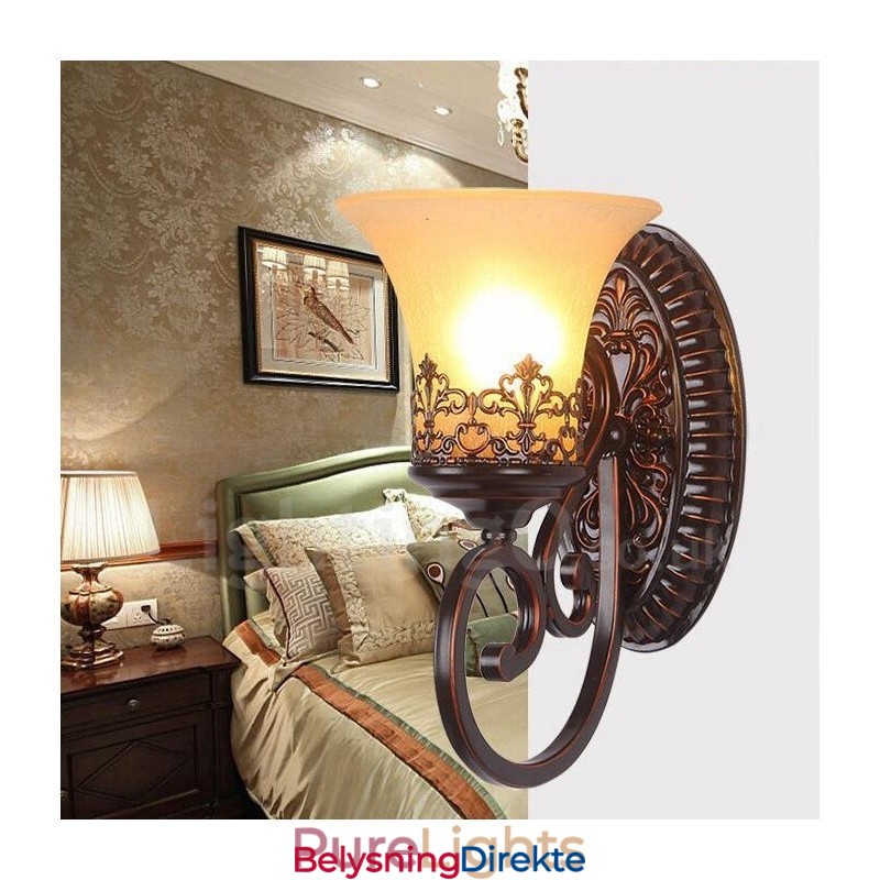 Enkelt Lys Rustikk Hytte Stue Spisestue Soverom Metall Innendørs Vegglampe