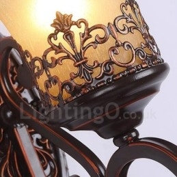 Rustikk Hytte Stue Spisestue Soverom Metall Innendørs Vegglampetter