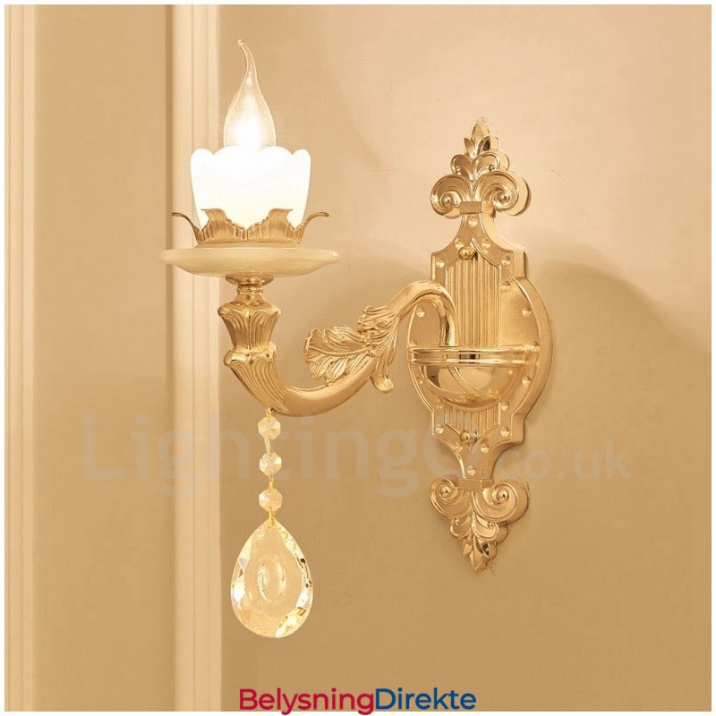 Enkelt Lys Tradisjonell Klassisk Stue Spisestue Soverom Metall Luksuriøs Innendørs Vegglampe