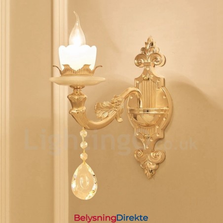 Enkelt Lys Tradisjonell Klassisk Stue Spisestue Soverom Metall Luksuriøs Innendørs Vegglampe