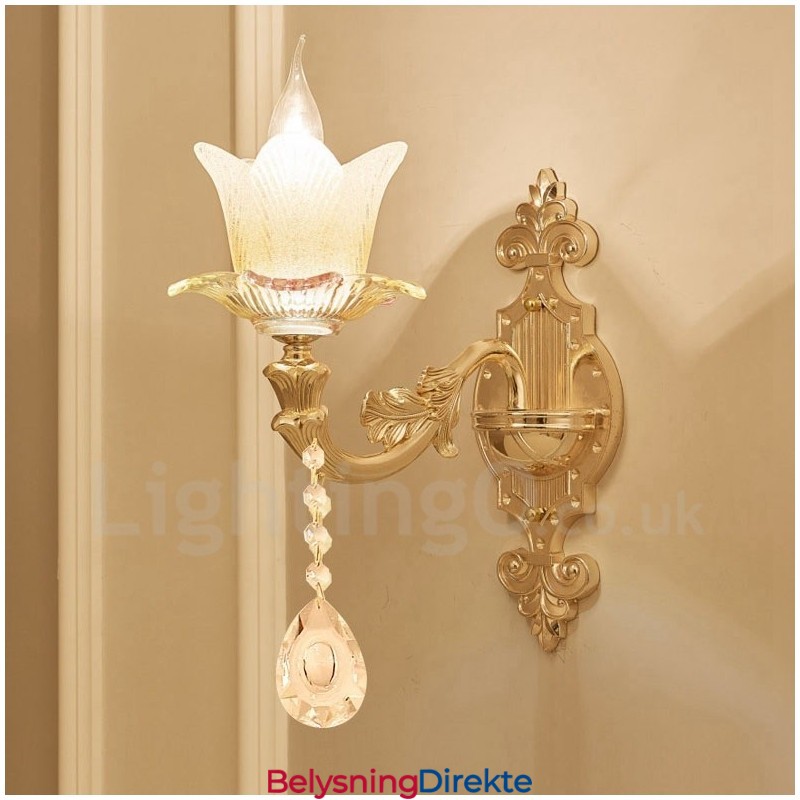 Enkelt Lys Tradisjonell Klassisk Stue Spisestue Soverom Metallstearinlys Innendørs Vegglampe