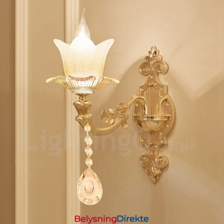 Enkelt Lys Tradisjonell Klassisk Stue Spisestue Soverom Metallstearinlys Innendørs Vegglampe