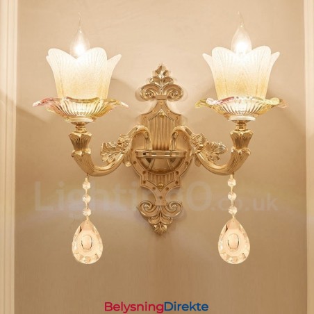 Lys Tradisjonell Klassisk Stue Spisestue Soverom Metall Innendørs Vegglampe