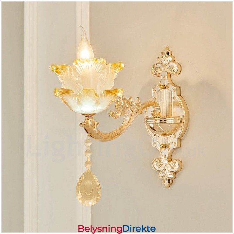 Enkelt Lys Tradisjonell Klassisk Stue Spisestue Soverom Metall Luksuriøs Innendørs Vegglampe