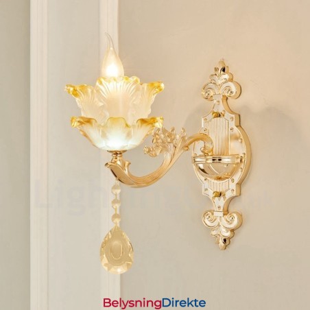 Enkelt Lys Tradisjonell Klassisk Stue Spisestue Soverom Metall Luksuriøs Innendørs Vegglampe