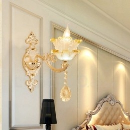 Enkelt Lys Tradisjonell Klassisk Stue Spisestue Soverom Metall Luksuriøs Innendørs Vegglampe