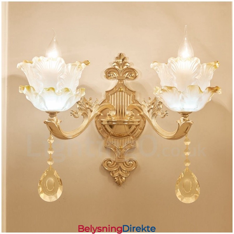 Lys Tradisjonell Klassisk Stue Spisestue Soverom Metall Innendørs Vegglampe