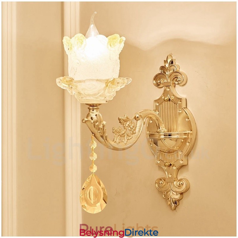 Enkelt Lys Tradisjonell Klassisk Stue Spisestue Soverom Metall Luksuriøs Innendørs Vegglampe