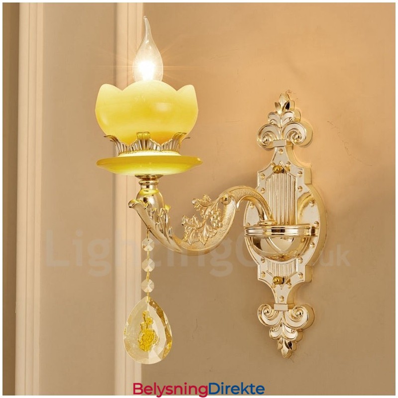 Enkelt Lys Tradisjonell Klassisk Stue Spisestue Soverom Metall Luksuriøs Innendørs Vegglampe
