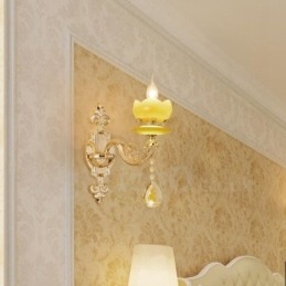 Enkelt Lys Tradisjonell Klassisk Stue Spisestue Soverom Metall Luksuriøs Innendørs Vegglampe