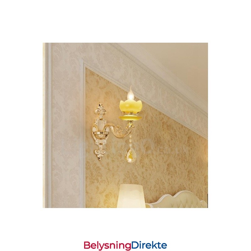 Enkelt Lys Tradisjonell Klassisk Stue Spisestue Soverom Metall Luksuriøs Innendørs Vegglampe