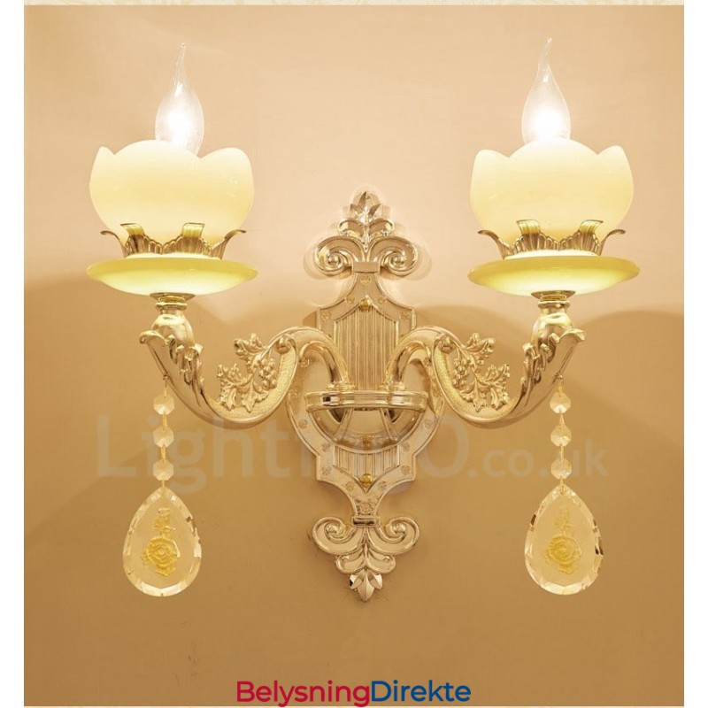 Lys Tradisjonell Klassisk Stue Spisestue Soverom Metall Innendørs Vegglampe