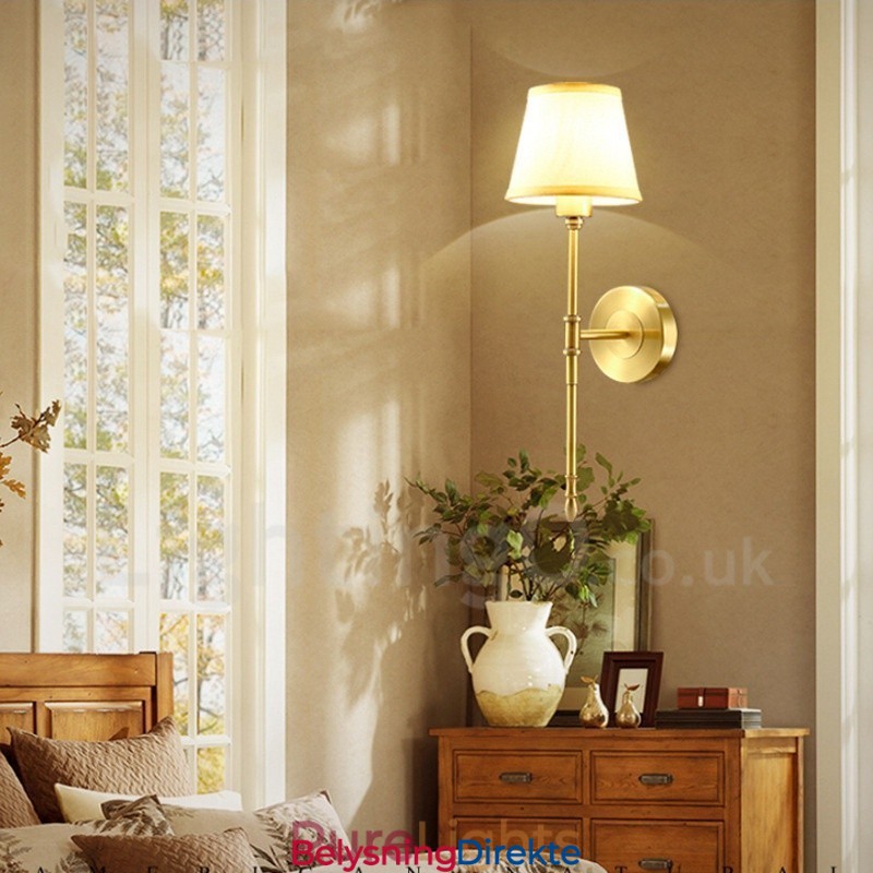 Enkeltlys Tradisjonell Klassisk Kobber Innendørs Vegglampe