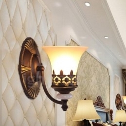 Enkelt Lys Tradisjonell Klassisk Stue Spisestue Soverom Metall Innendørs Vegglampe