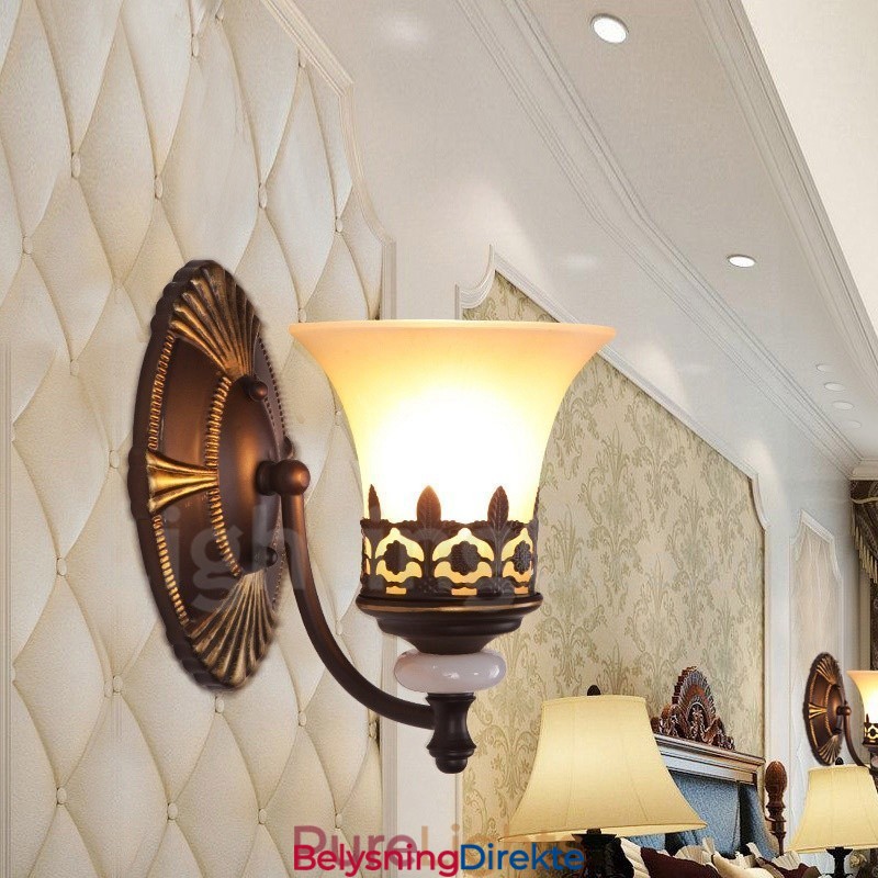 Enkelt Lys Tradisjonell Klassisk Stue Spisestue Soverom Metall Innendørs Vegglampe