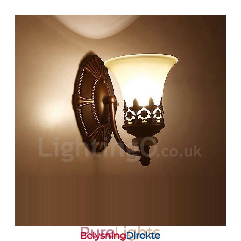 Enkelt Lys Tradisjonell Klassisk Stue Spisestue Soverom Metall Innendørs Vegglampe