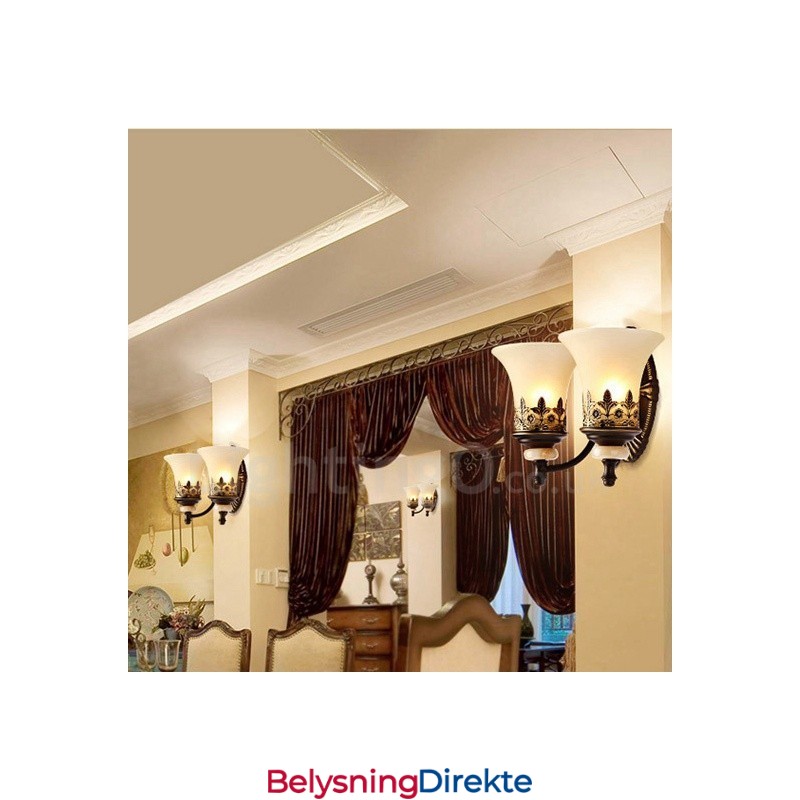 Lys Tradisjonell Klassisk Stue Spisestue Soverom Metall Innendørs Vegglampe