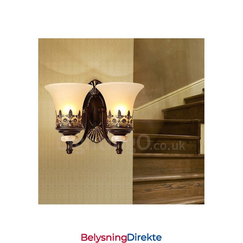 Lys Tradisjonell Klassisk Stue Spisestue Soverom Metall Innendørs Vegglampe