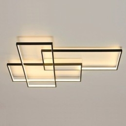 Moderne, Moderne Taklampe I Aluminium, Veggmontert Med Fjernkontrolldimmer For Stue, Soverom