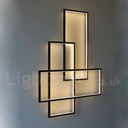 Moderne, Moderne Taklampe I Aluminium, Veggmontert Med Fjernkontrolldimmer For Stue, Soverom