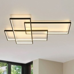 Moderne, Moderne Taklampe I Aluminium, Veggmontert Med Fjernkontrolldimmer For Stue, Soverom