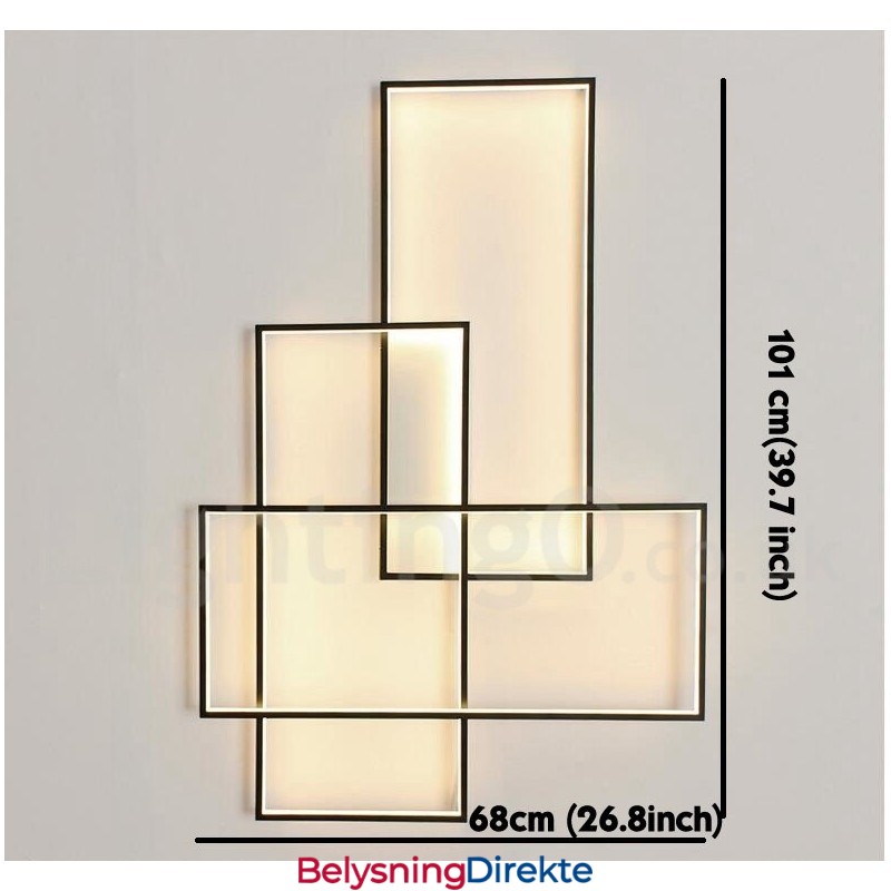 Moderne, Moderne Taklampe I Aluminium, Veggmontert Med Fjernkontrolldimmer For Stue, Soverom