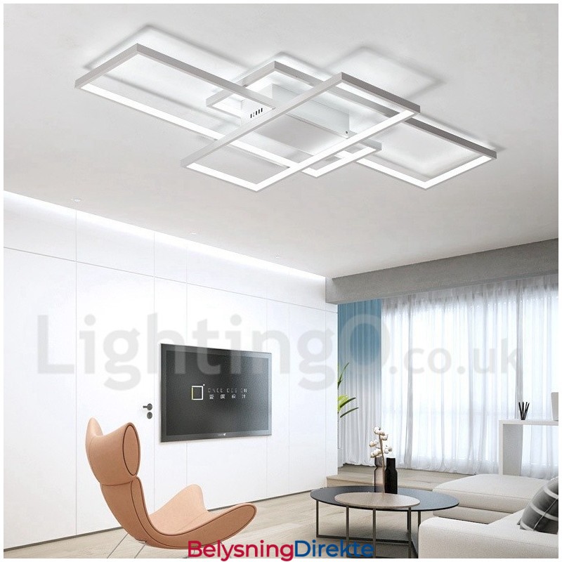 Moderne, Moderne Taklampe I Aluminium, Veggmontert Med Fjernkontrolldimmer For Stue, Soverom, Kan Også Brukes Som Vegglampe