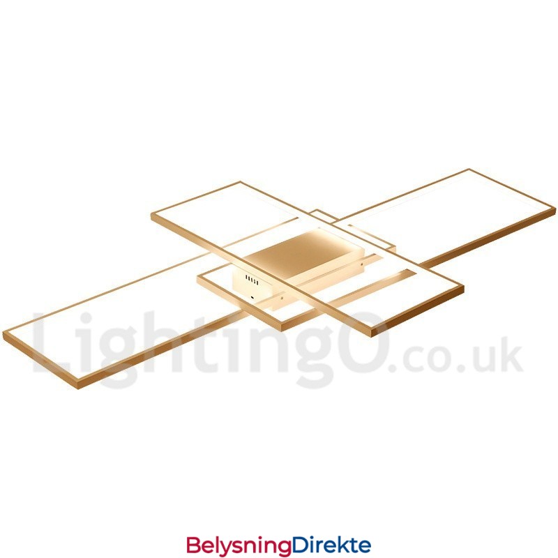 Moderne, Moderne Taklampe I Aluminium, Veggmontert Med Fjernkontrolldimmer For Stue, Soverom, Kan Også Brukes Som Vegglampe