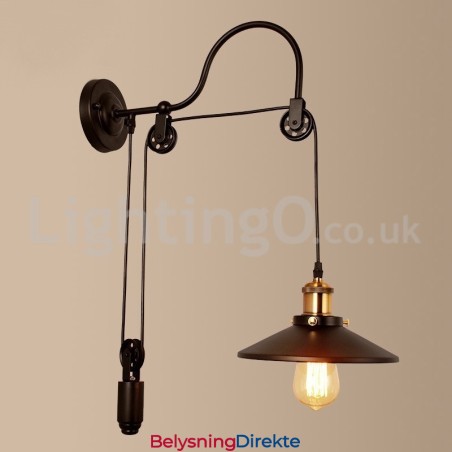 Retro Innfelt Vegglampe Midtgang Bar Kafé Soverom Arbeidsrom Loft Trinse Vegglampe