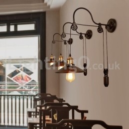 Retro Innfelt Vegglampe Midtgang Bar Kafé Soverom Arbeidsrom Loft Trinse Vegglampe