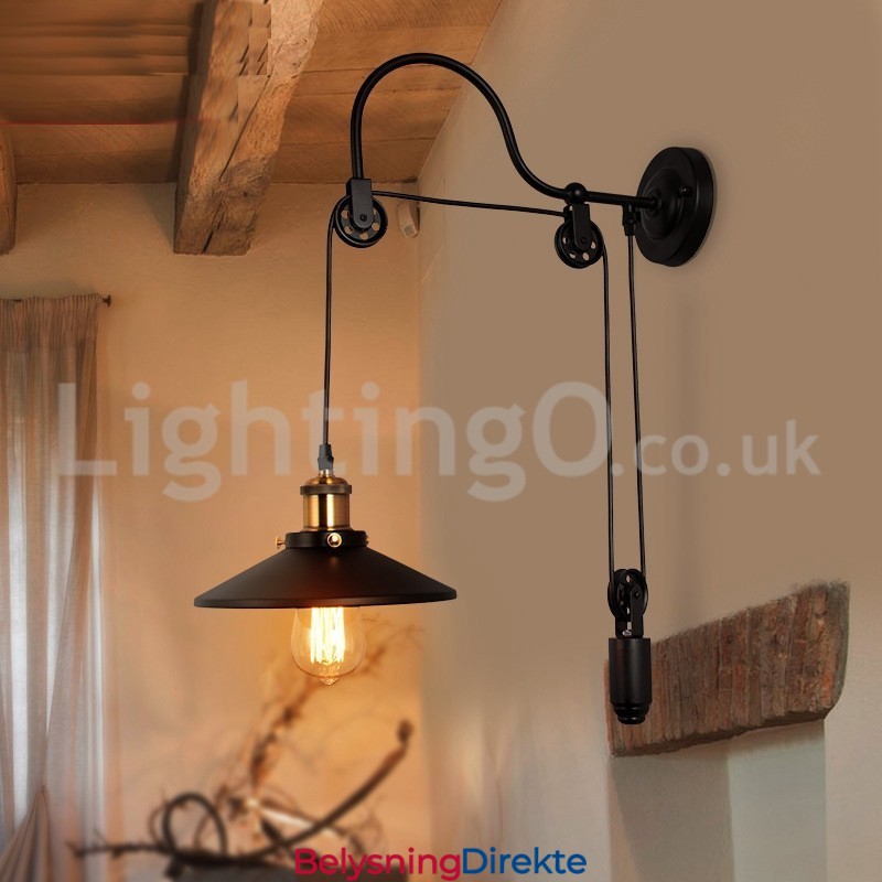 Retro Innfelt Vegglampe Midtgang Bar Kafé Soverom Arbeidsrom Loft Trinse Vegglampe