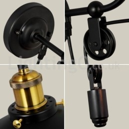 Retro Innfelt Vegglampe Midtgang Bar Kafé Soverom Arbeidsrom Loft Trinse Vegglampe