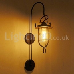 Retro Dock-Vegglampe Svart Wharf-Vegglamper Dock-Vegglampe Restaurant Stue Kafé Bar Klesbutikk
