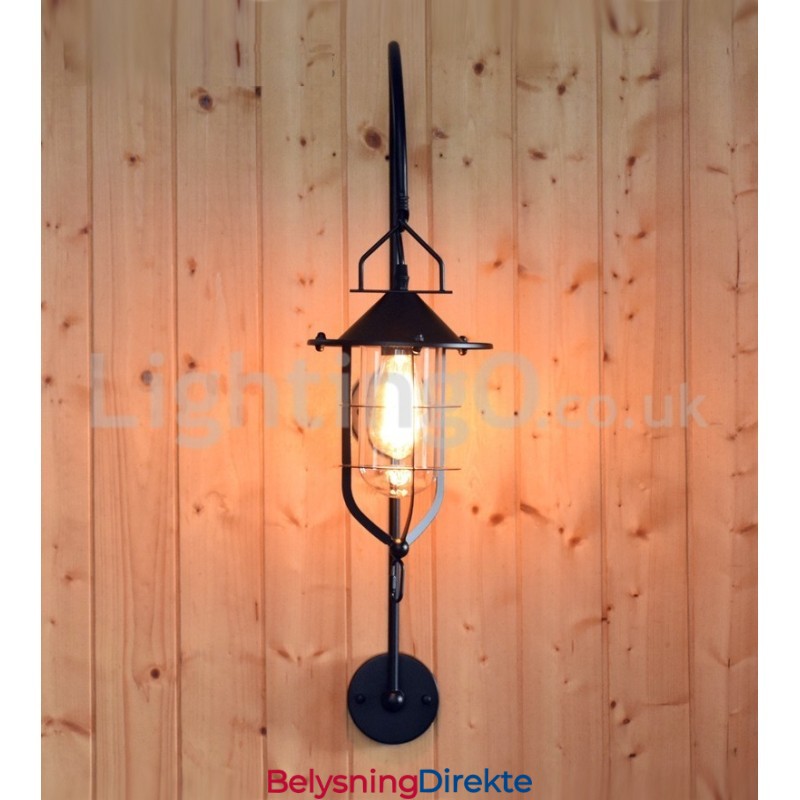 Retro Dock-Vegglampe Svart Wharf-Vegglamper Dock-Vegglampe Restaurant Stue Kafé Bar Klesbutikk