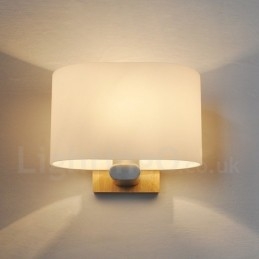 Moderne, Samtidskunstnerisk Vegglampe I Tre I Rustfritt Stål Med Glassskjerm For Midtgang, Bar, Kafé, Soverom, Arbeidsrom, Loft, Trinse-Vegglampe