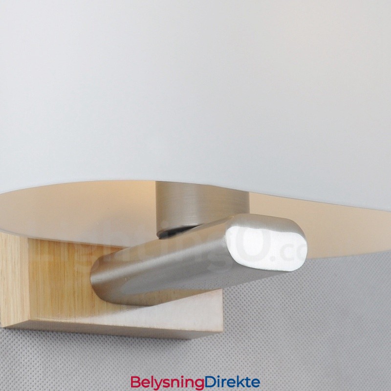 Moderne, Samtidskunstnerisk Vegglampe I Tre I Rustfritt Stål Med Glassskjerm For Midtgang, Bar, Kafé, Soverom, Arbeidsrom, Loft, Trinse-Vegglampe