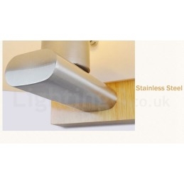 Moderne, Samtidskunstnerisk Vegglampe I Tre I Rustfritt Stål Med Glassskjerm For Midtgang, Bar, Kafé, Soverom, Arbeidsrom, Loft, Trinse-Vegglampe