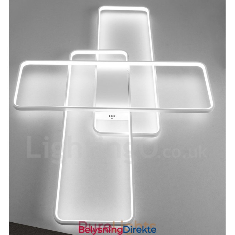 Moderne, Moderne Taklampe I Aluminium, Veggmontert Med Fjernkontrolldimmer For Stue, Soverom, Kan Også Brukes Som Vegglampe